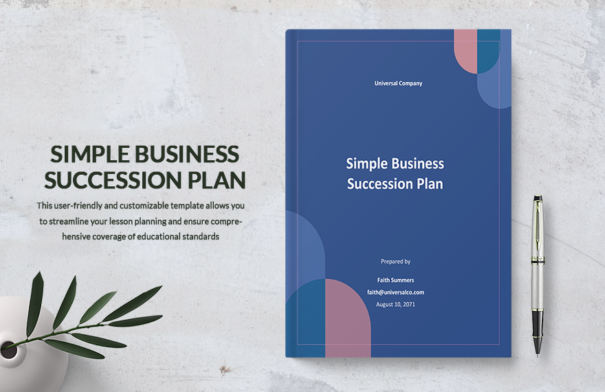 Simple Business Succession Plan Template
