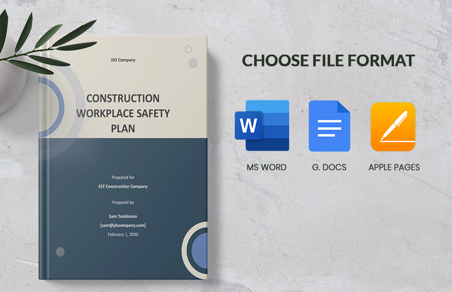 Construction Workplace Safety Plan Template