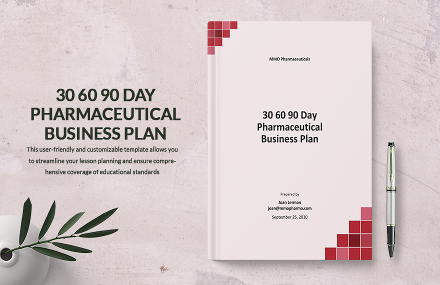 30 60 90 Day Pharmaceutical Business Plan Template