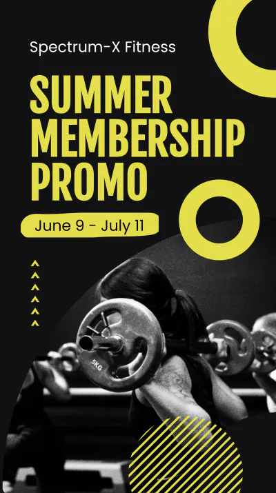 Free Gym Promotion Instagram Story Template to Edit Online