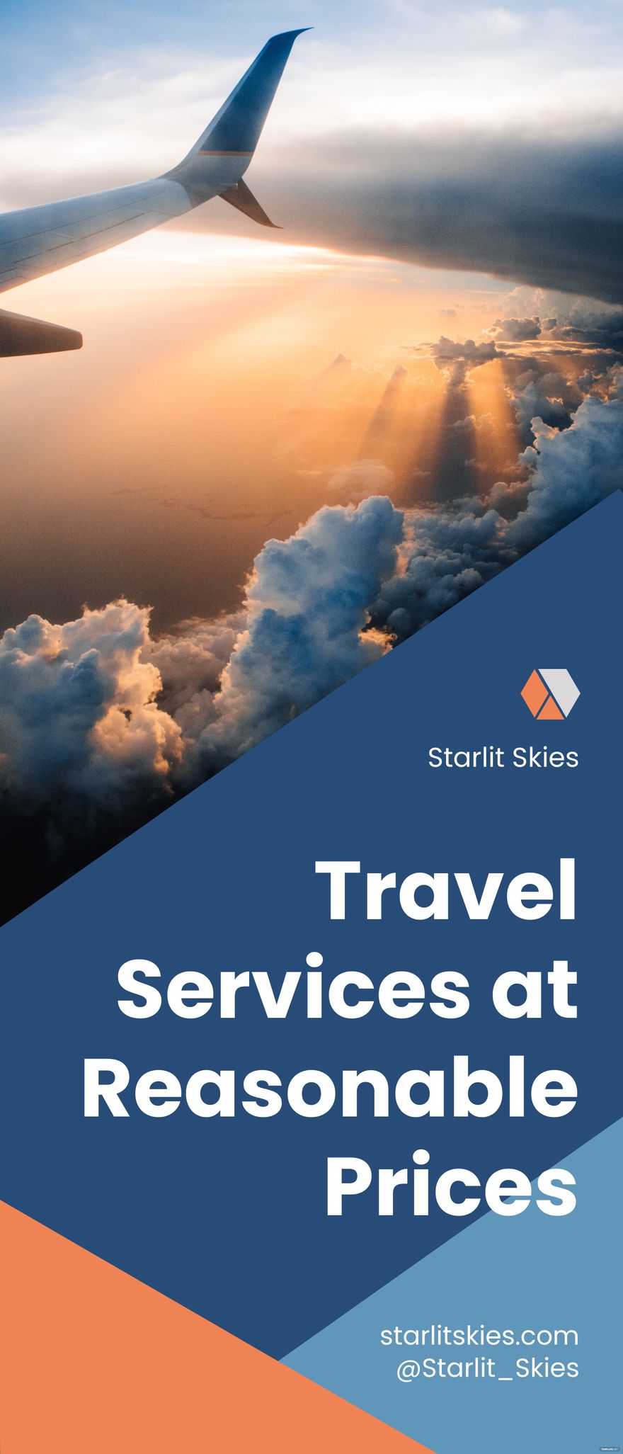 Travel Services Roll Up Banner Template in Word, Google Docs, Publisher