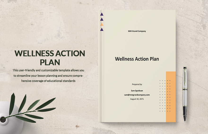 Wellness Action Plan Template  in Word, Google Docs, PDF, Apple Pages