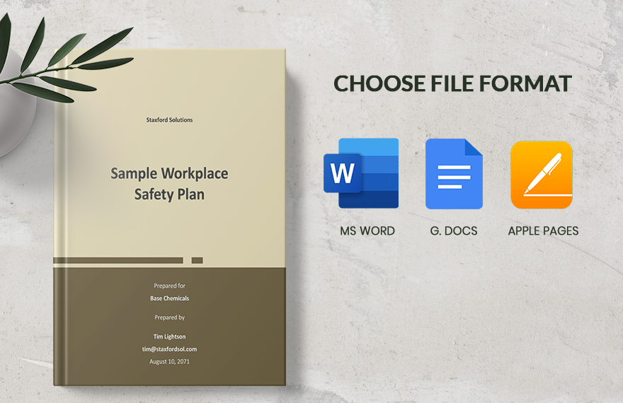 Sample Workplace Safety Plan Template
