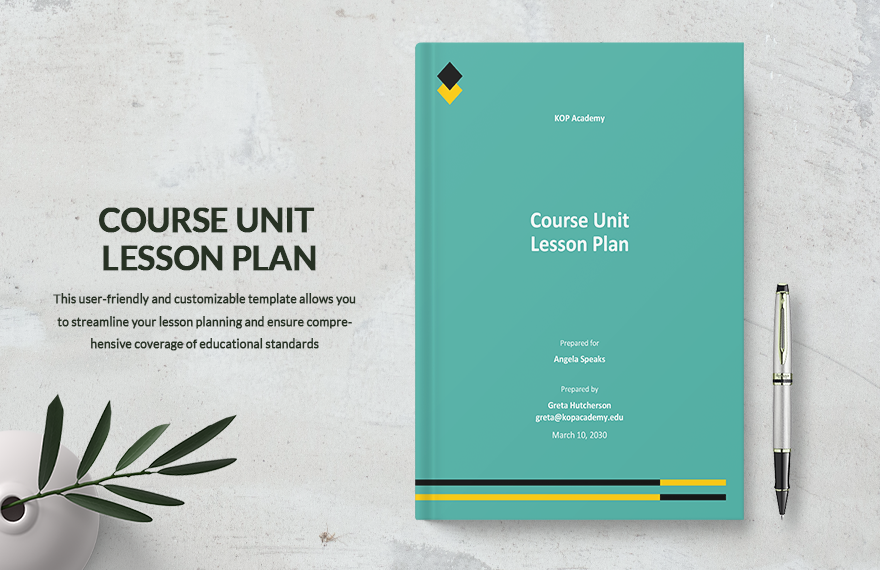 Course Unit Lesson Plan Template