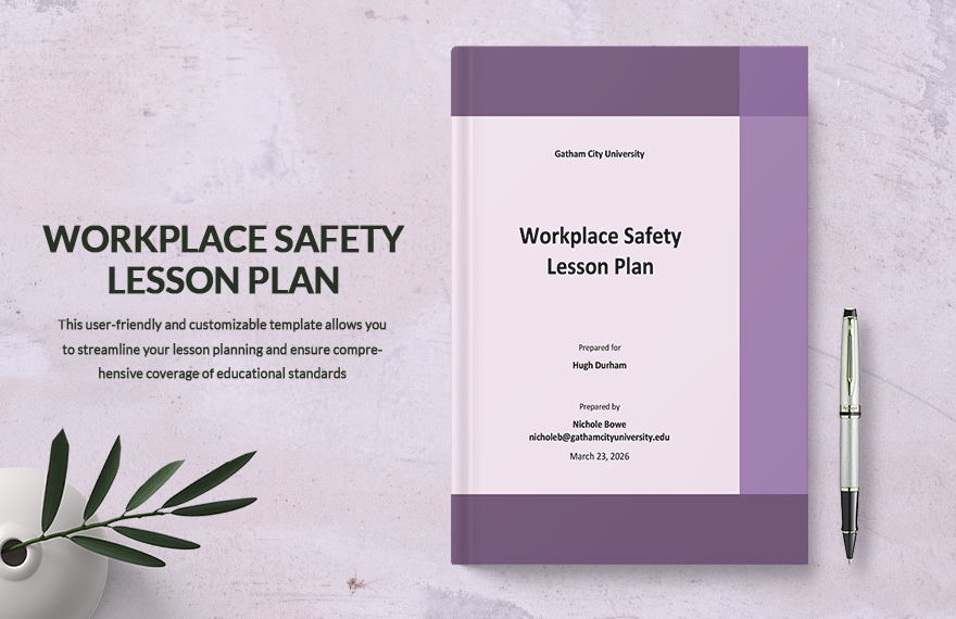 Workplace Safety Lesson Plan Template