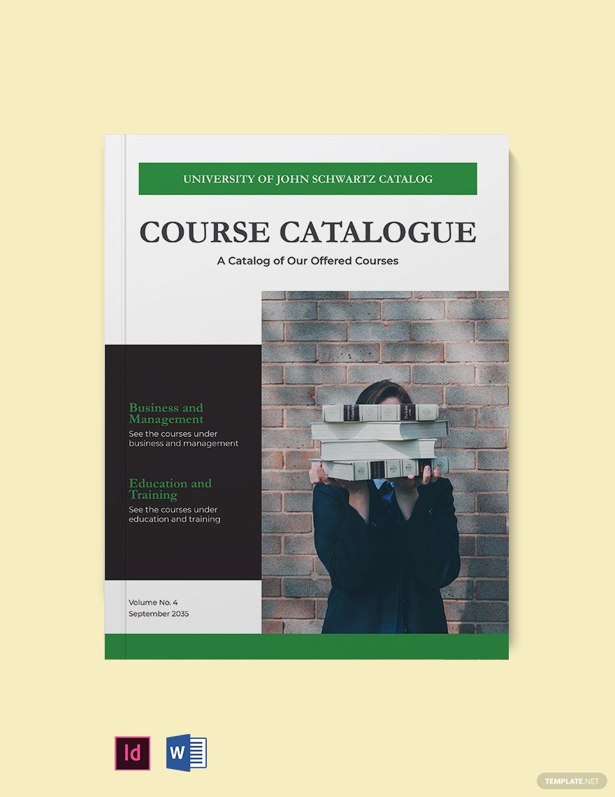 Free Modern Course Catalog Template