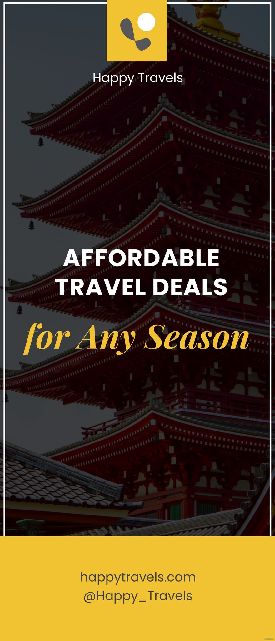 Free Simple Travel Roll Up Banner Template