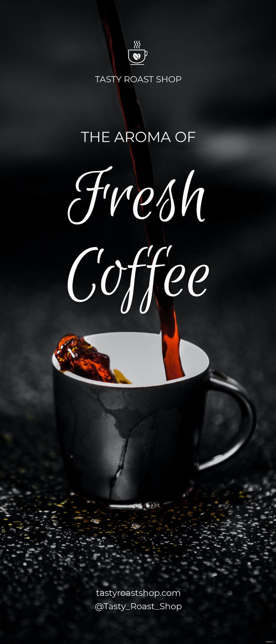 Coffee Shop Roll Up Banner Template