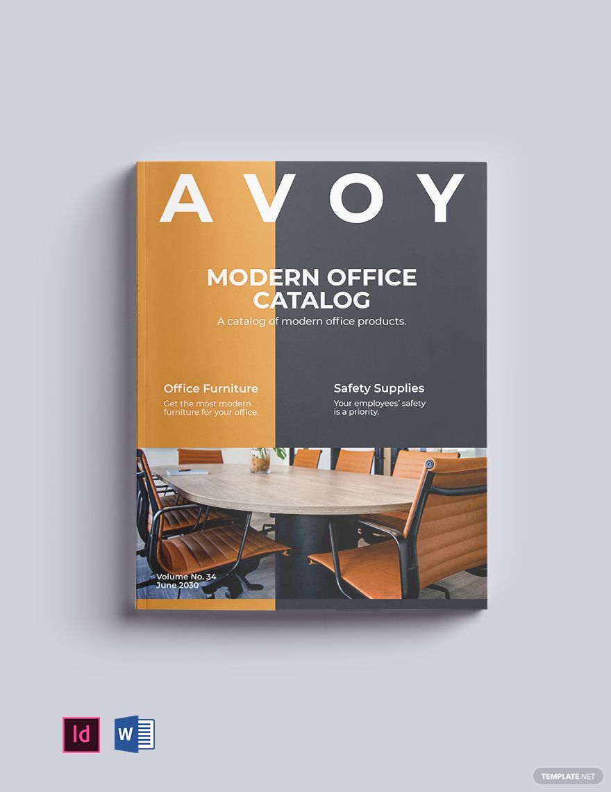 Free Modern Office Catalog Template in Word, InDesign