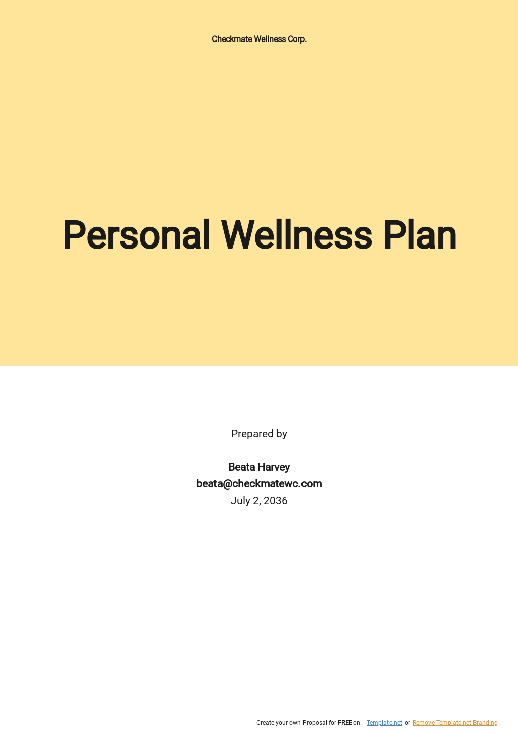 Employee Wellness Program Template