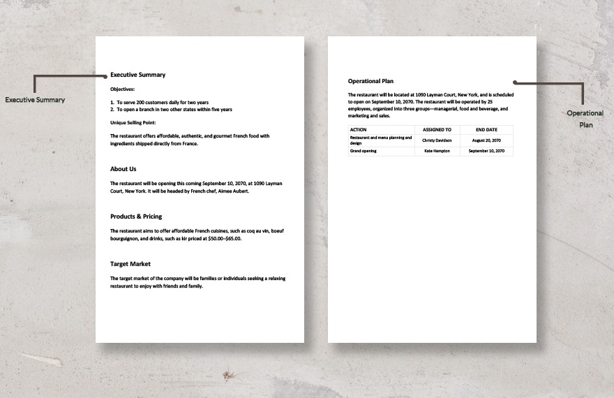Simple 5 Year Business Plan Template