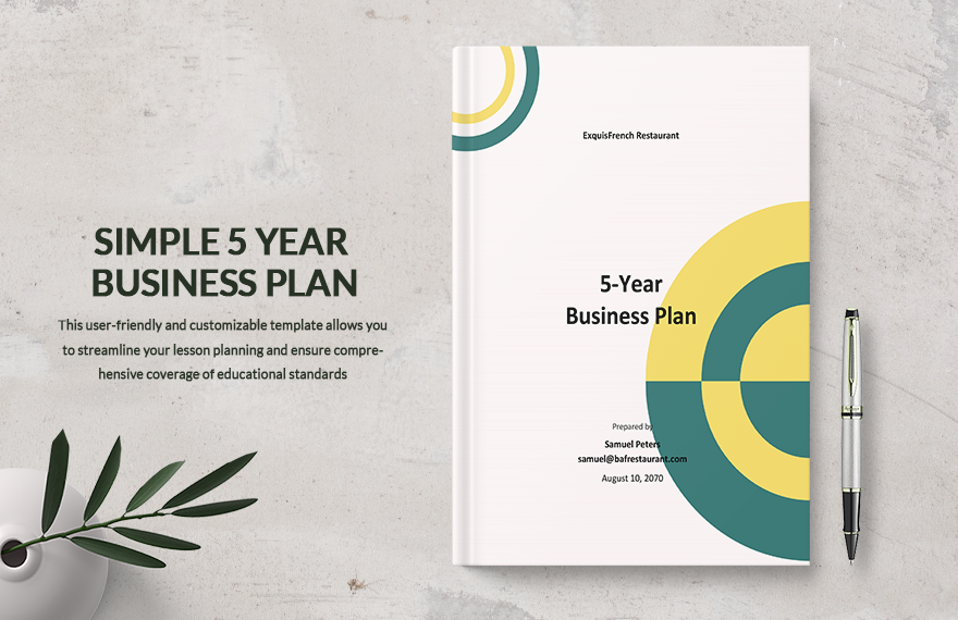 Simple 5 Year Business Plan Template
