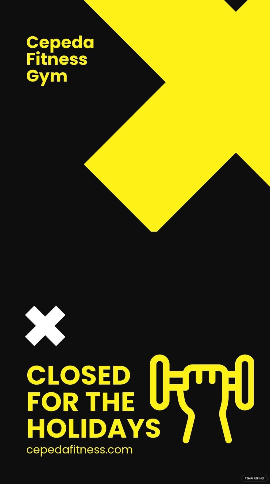 Gym Closed Snapchat Geofilter Template