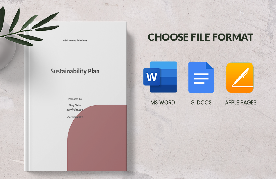 Sample Sustainability Plan Template