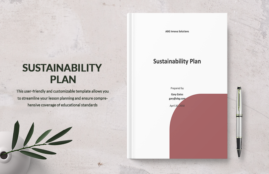 Sample Sustainability Plan Template