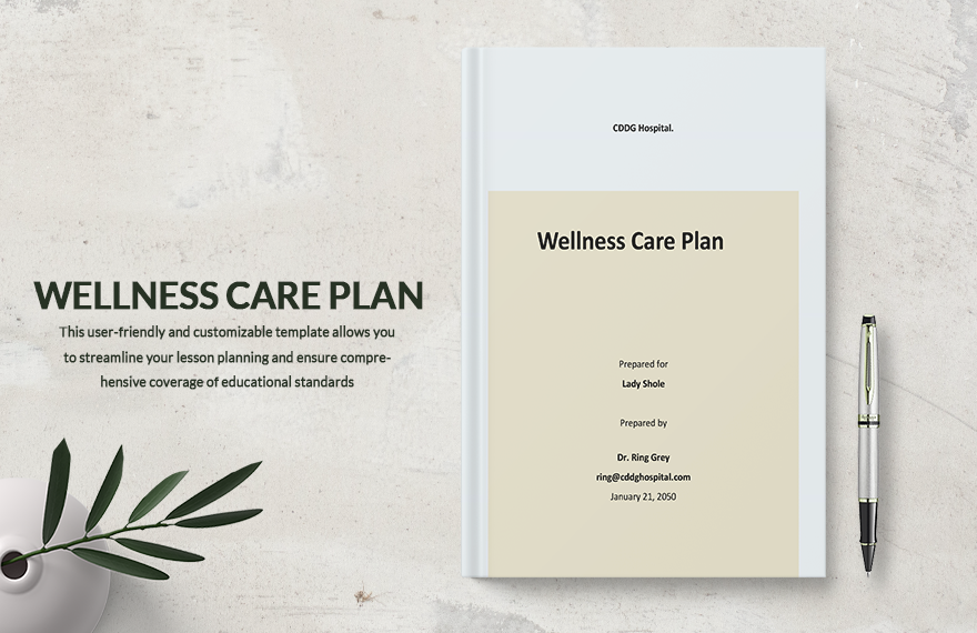 Wellness Care Plan Template