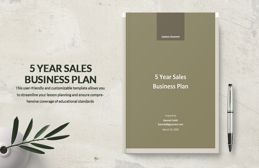 5 Year Sales Business Plan Template