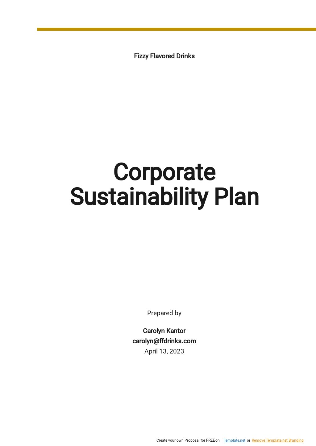 9+ FREE Sustainability Plan Templates [Edit & Download]