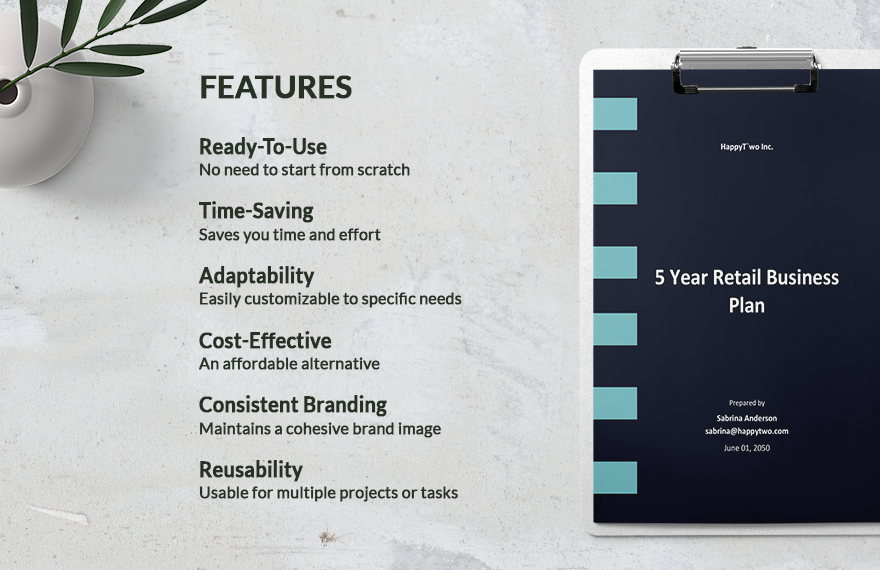 5 year Retail Business Plan Template