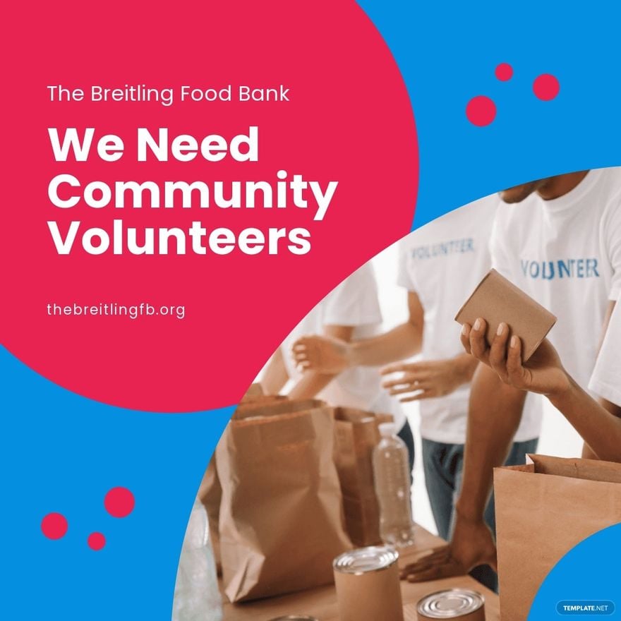 Free Community Volunteer Instagram Post Template