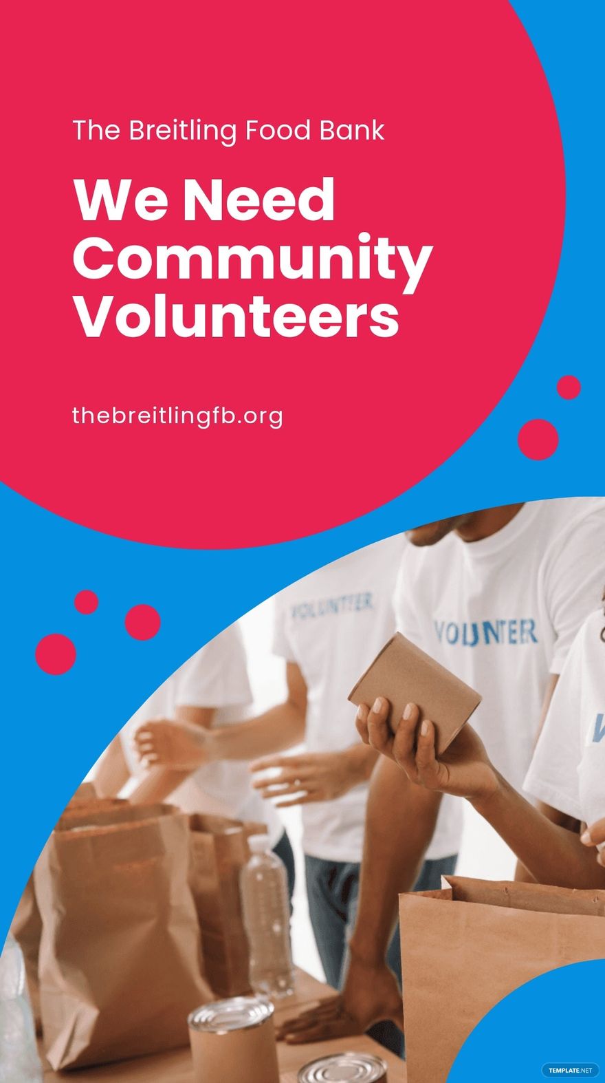 Free Community Volunteer Whatsapp Post Template
