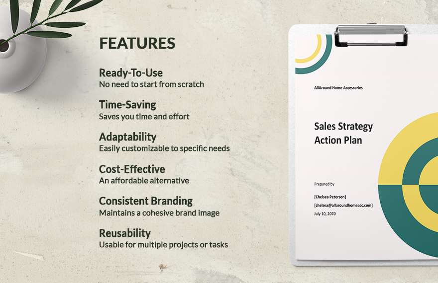 Sales Strategy  Action Plan Template 
