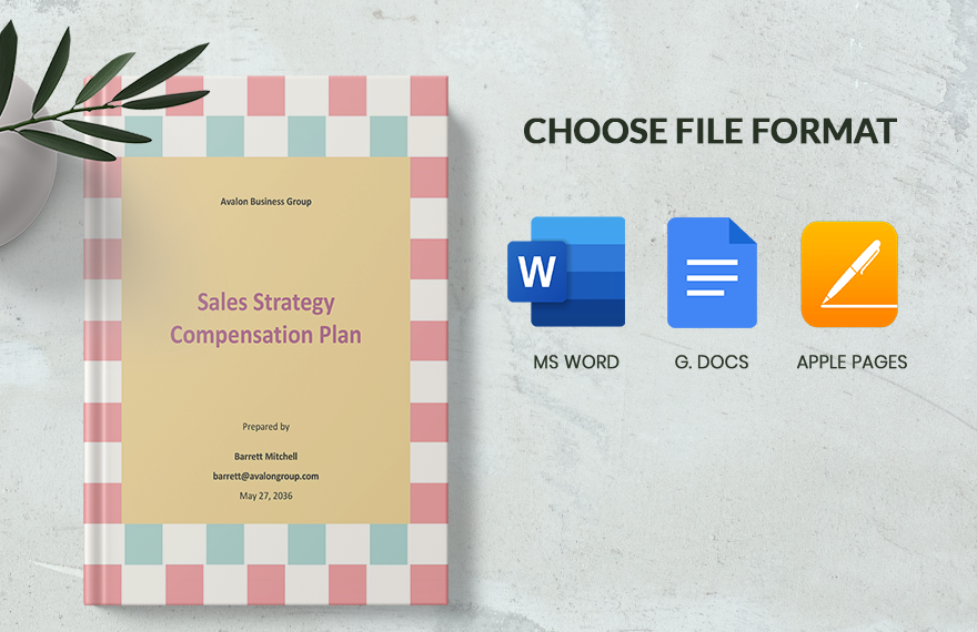 Sales Strategy Compensation Plan Template