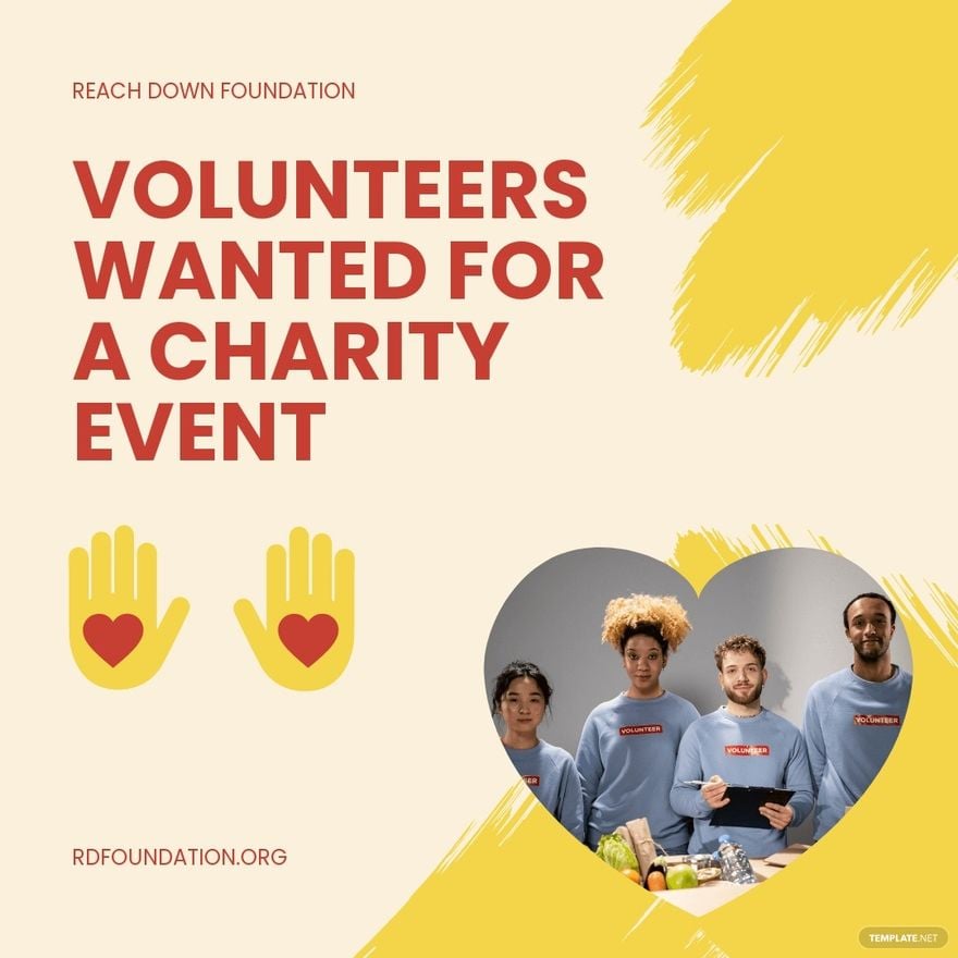 Charity Volunteer Instagram Post Template