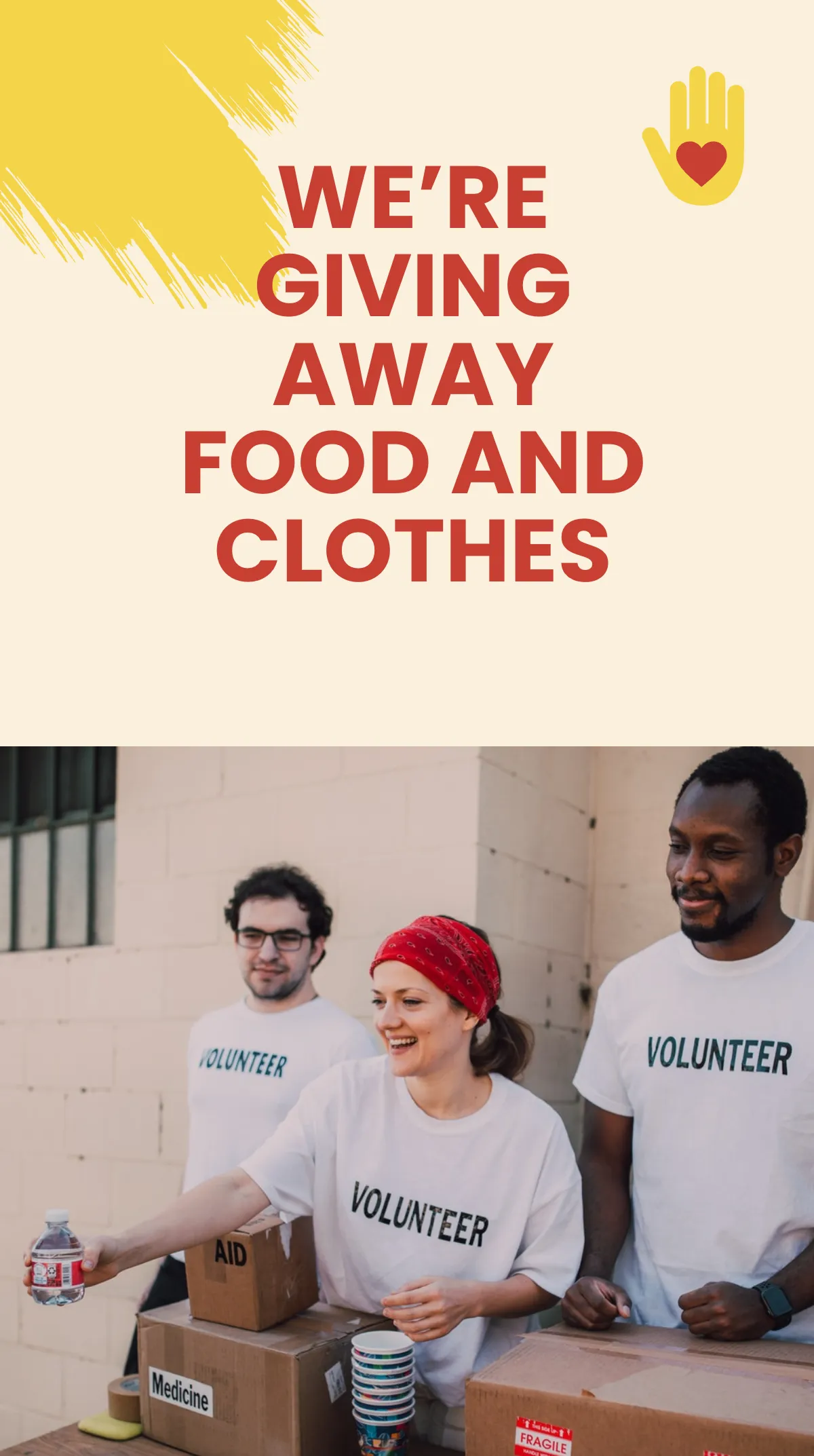 Free Charity Volunteer Instagram Story Template to Edit Online