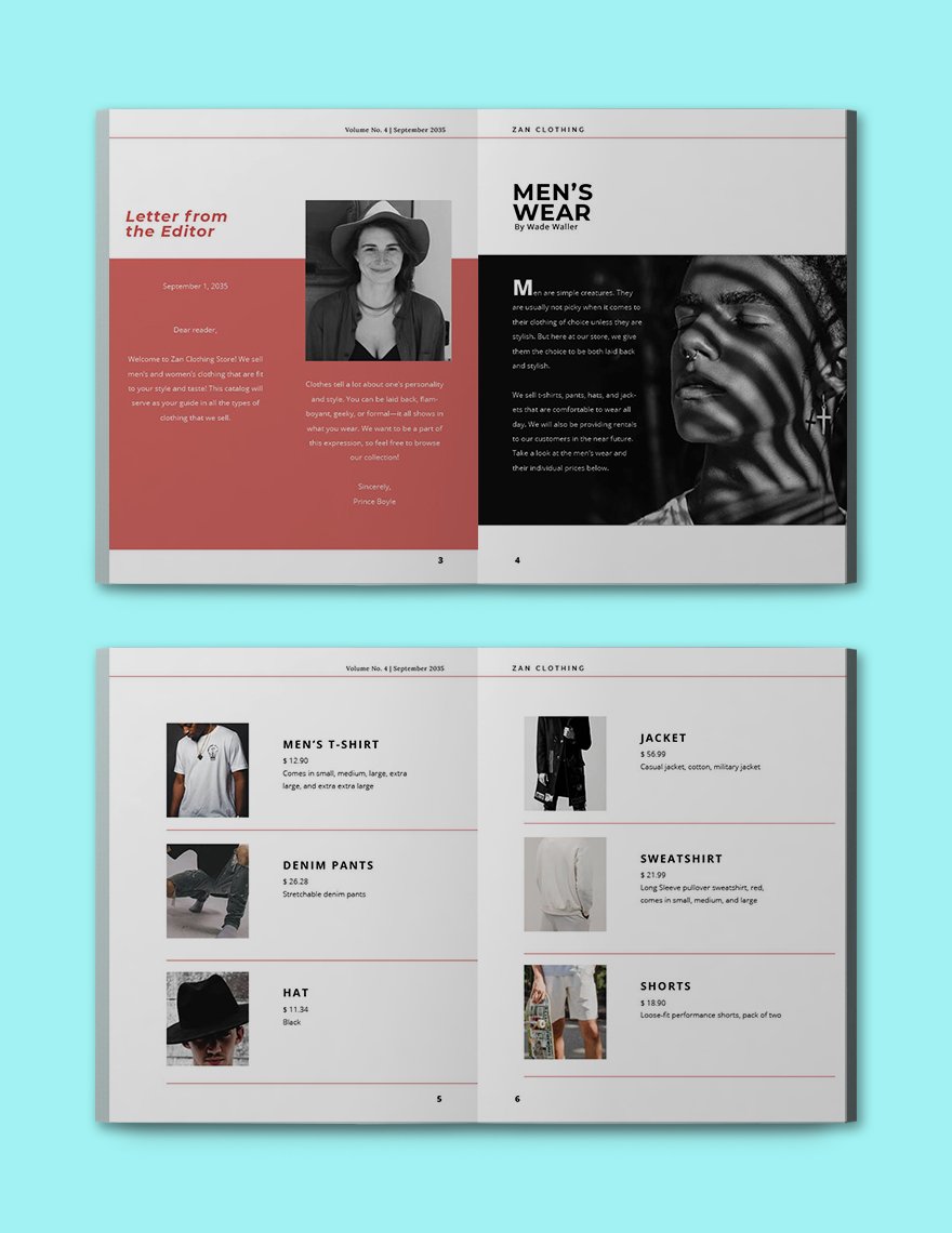 Clothing Store Catalog Template