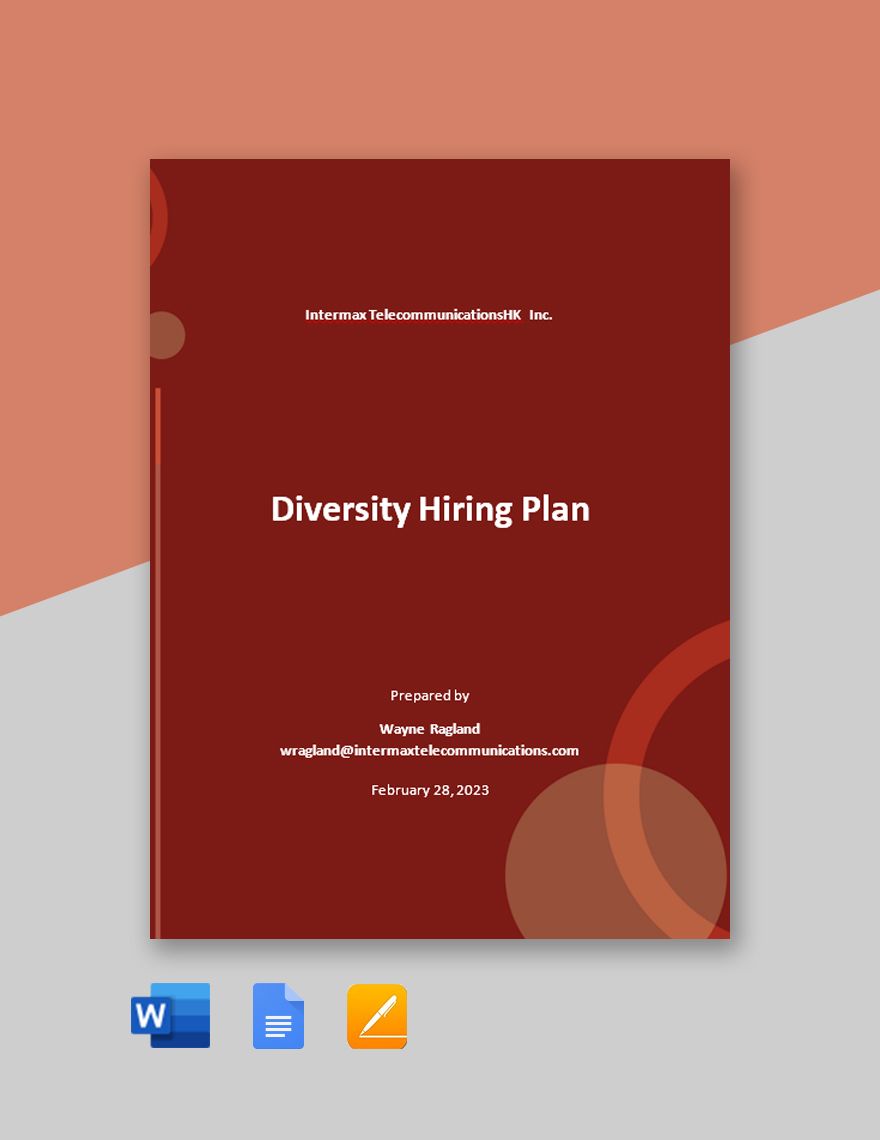Diversity Hiring Plan Template