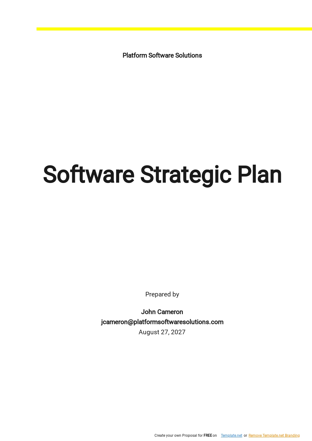 business plan to sell software