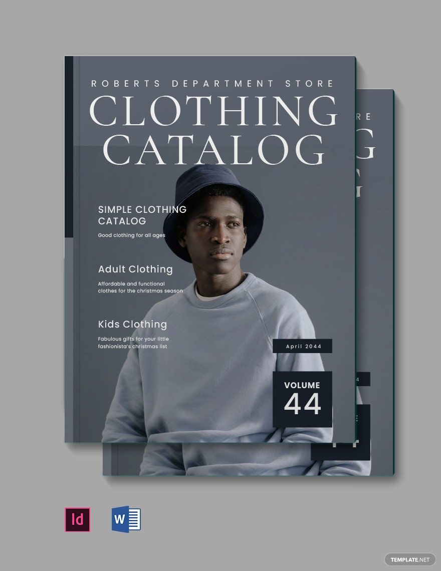 Free Simple Clothing Catalog Template