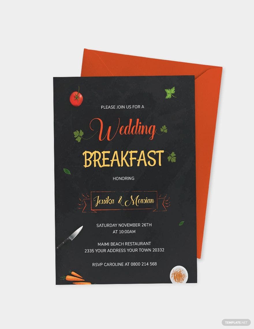 Free Wedding Breakfast Invitation Template