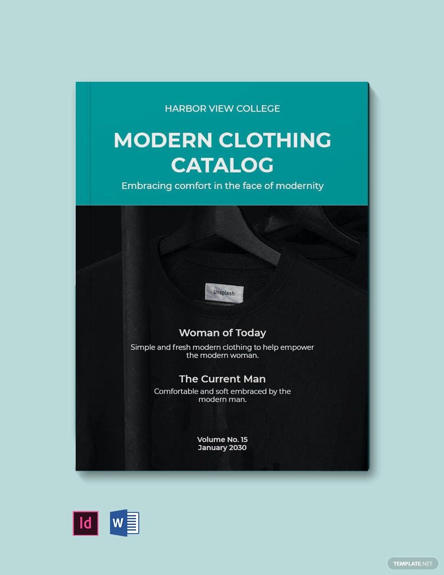 Free Modern Clothing Catalog Template