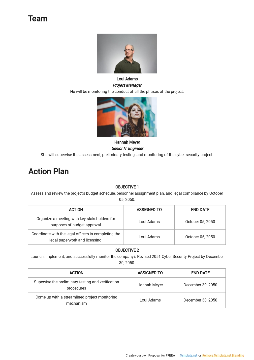 Security Project Plan Template [Free PDF] - Google Docs, Word