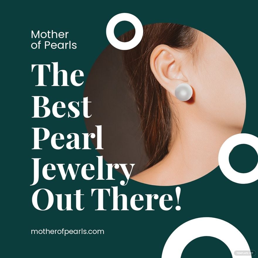 Pearl Jewelry Linkedin Post Template
