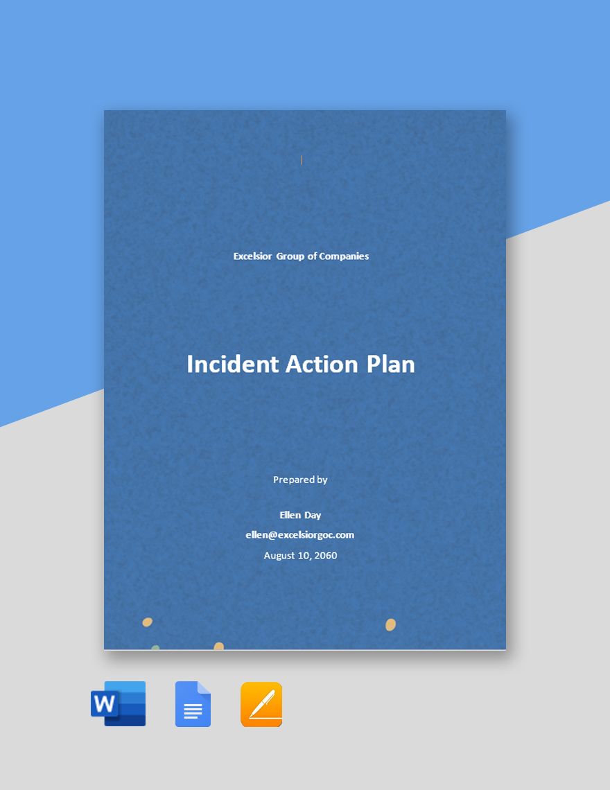 Simple Incident Action Plan Template