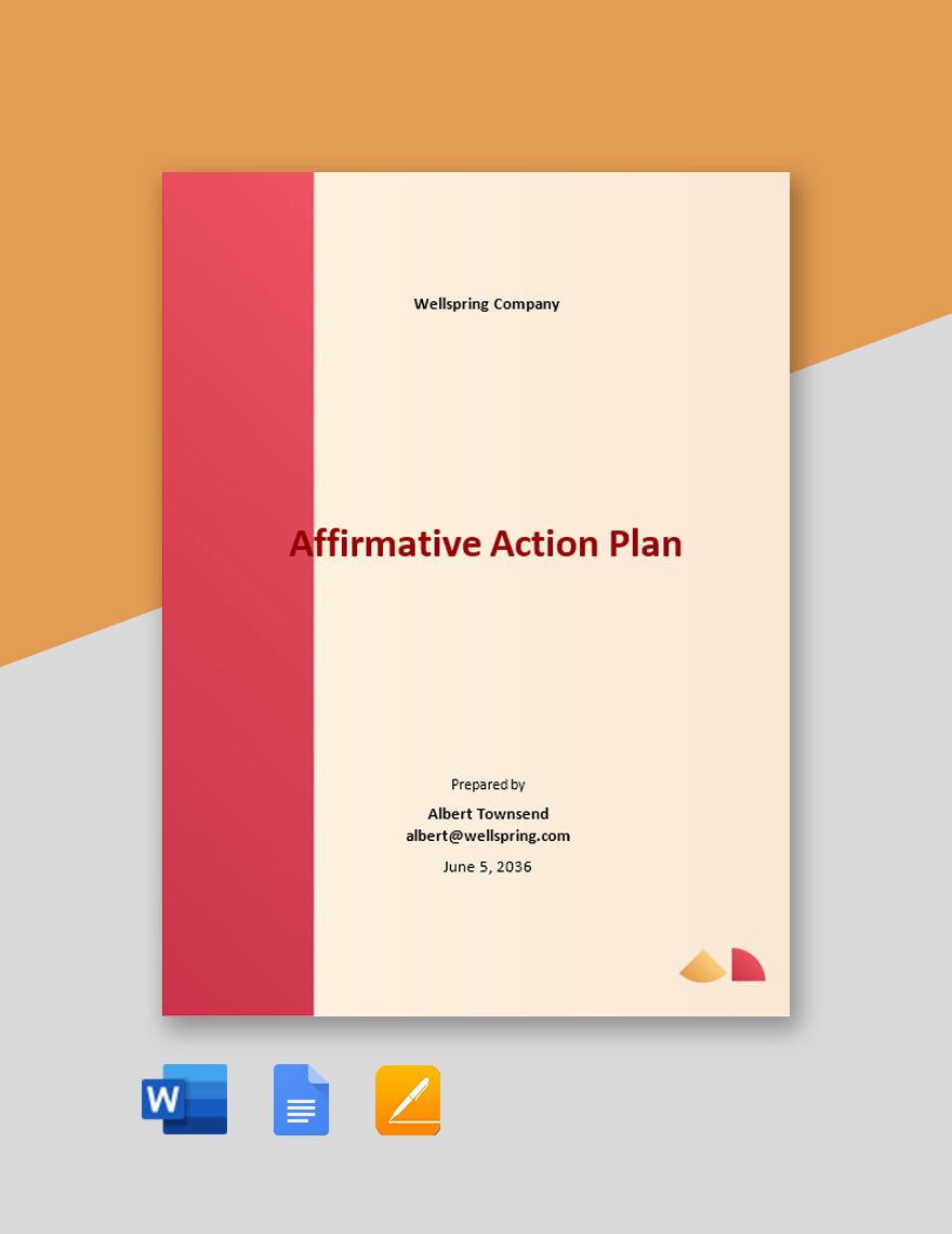 Simple Affirmative Action Plan Template