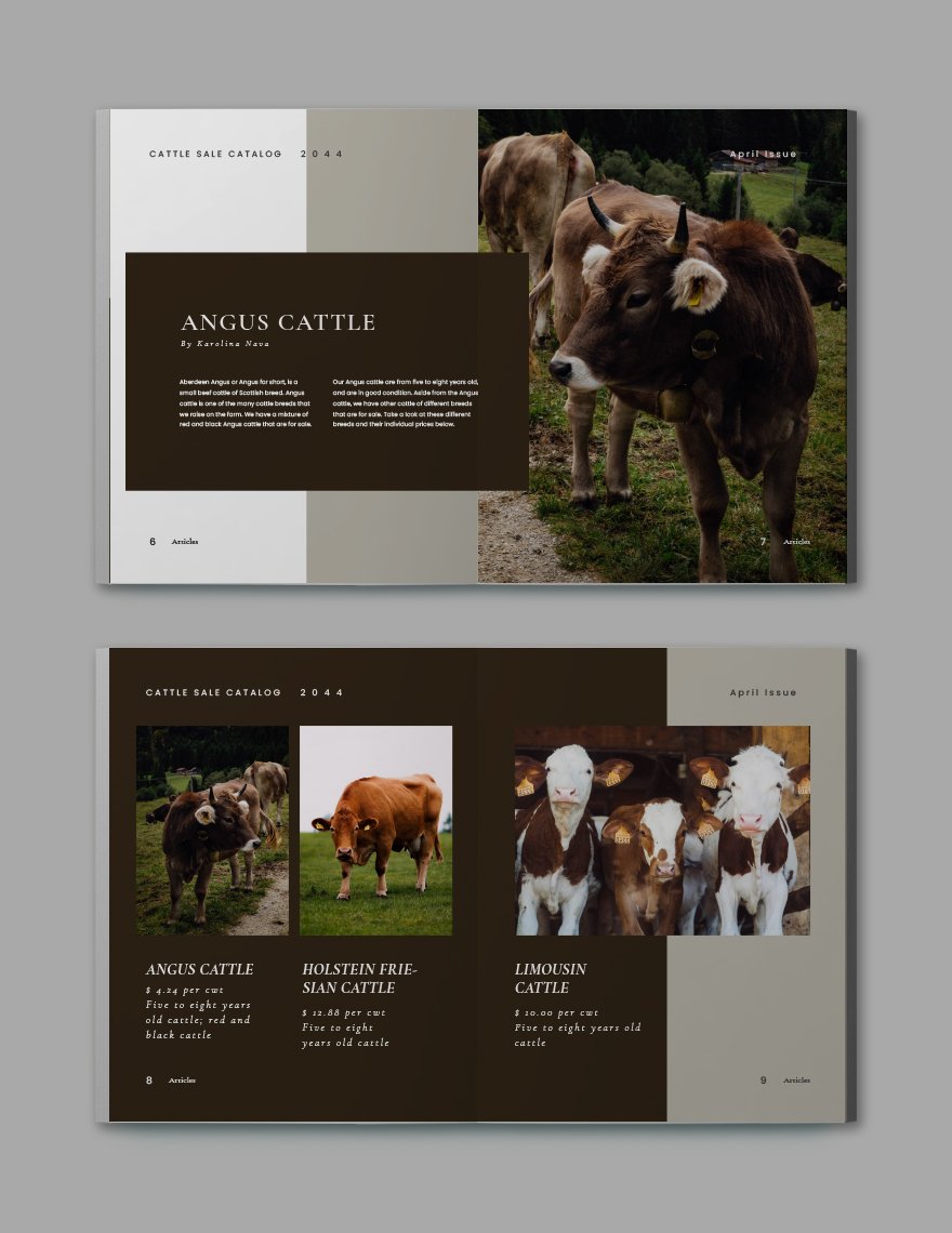 Cattle Sale Catalog Template