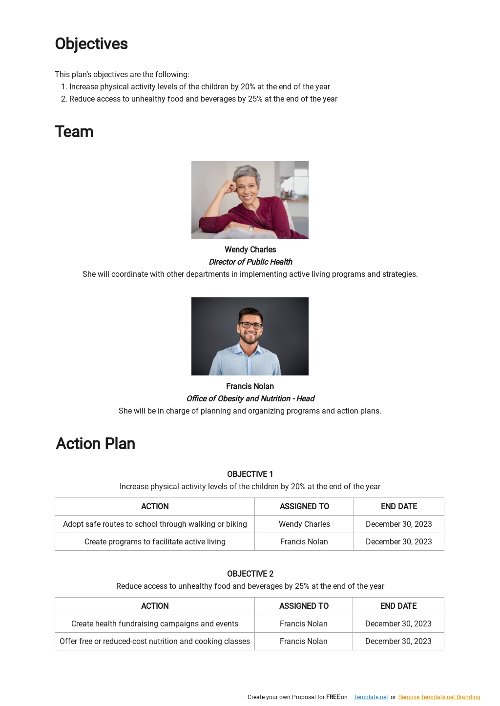 community-project-plan-template