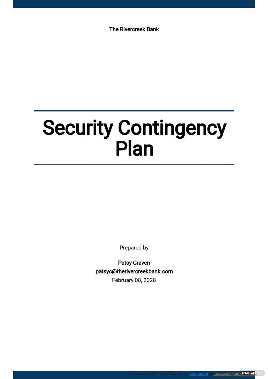 security company contingency plan