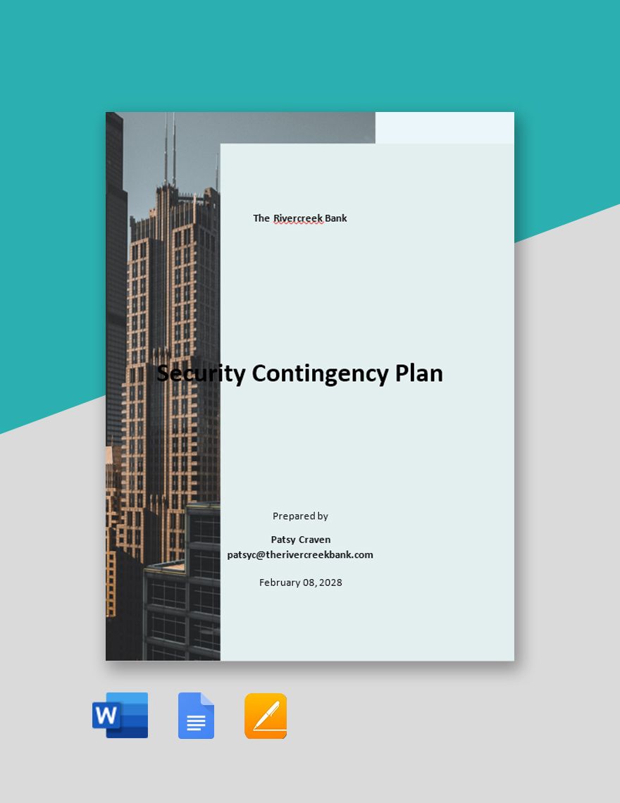 Security Contingency Plan Template