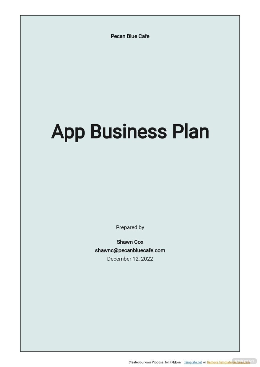 business plan template ipad