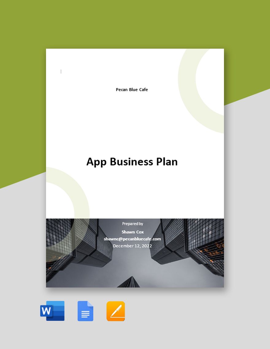 App Business Plan Template