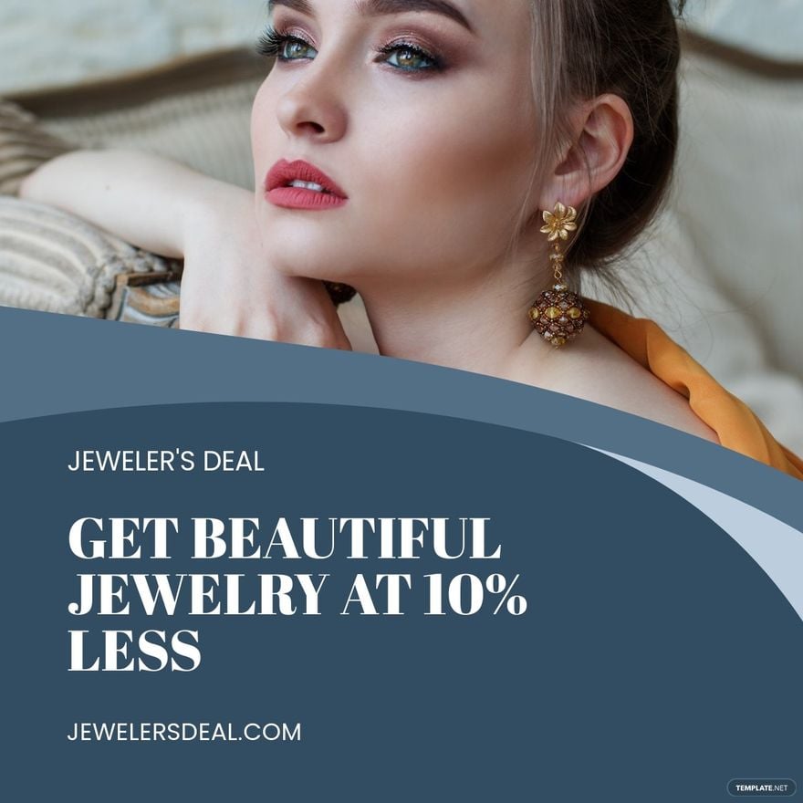 Free Jewelry Discount Linkedin Post Template