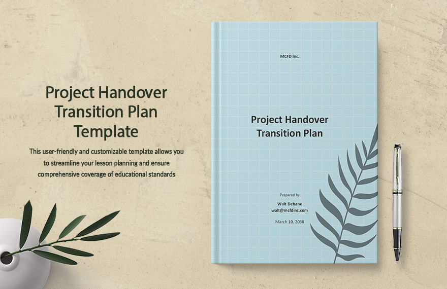 Project Handover Transition Plan Template