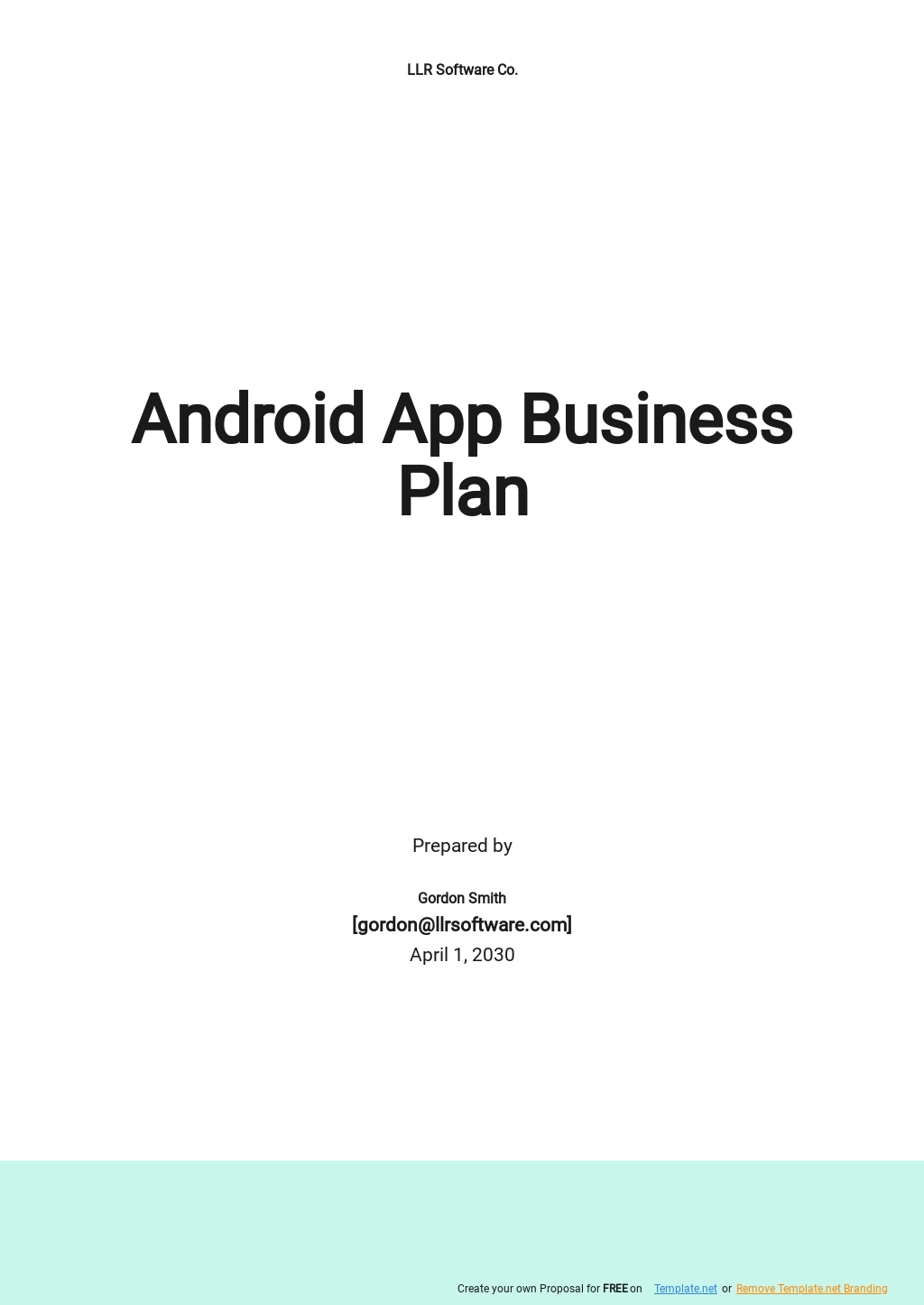 free business plan app development