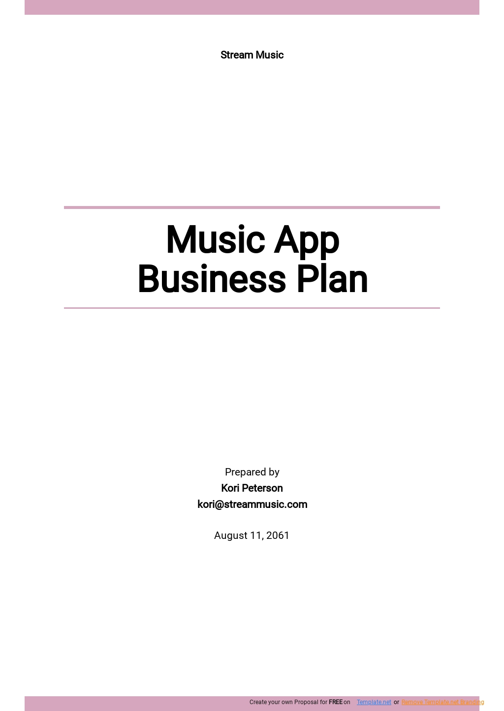 music management business plan