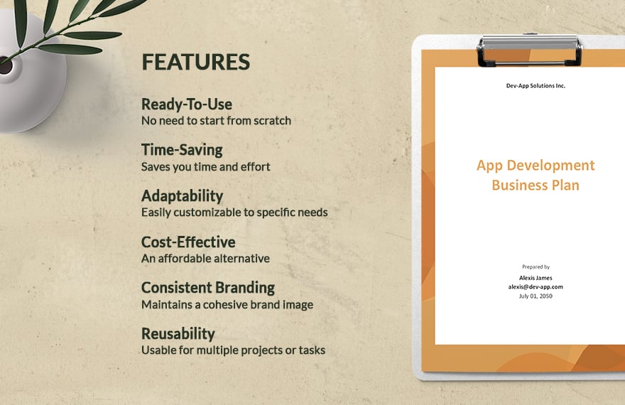 App Development Business Plan Template